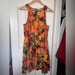 Gianni Bini Orange Floral Dress, Size 11